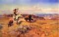 Indians hunting cattle